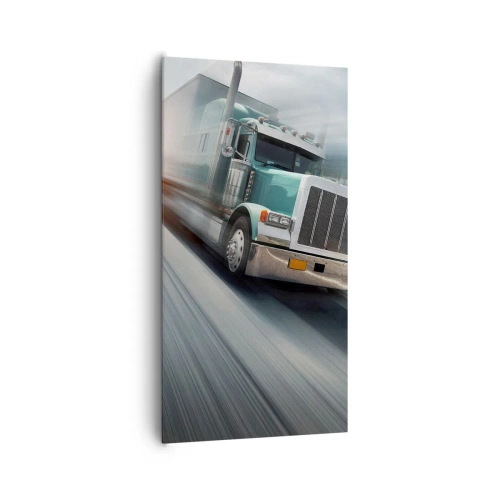 Lærredstryk - Billede på lærred - Amerikansk gigant på vej - 65x120 cm
