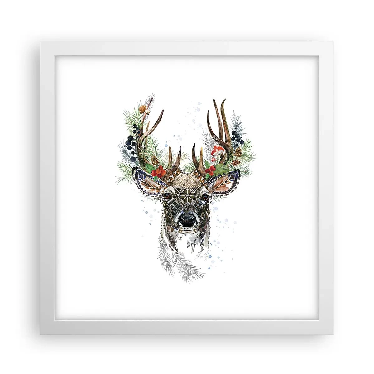 Plakat i hvid ramme - I festlig påklædning - 30x30 cm