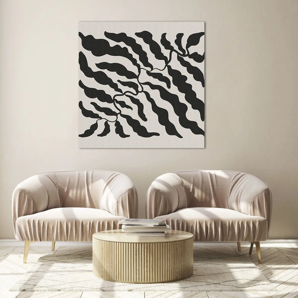 Billede på glas - En firkants natur - 70x70 cm