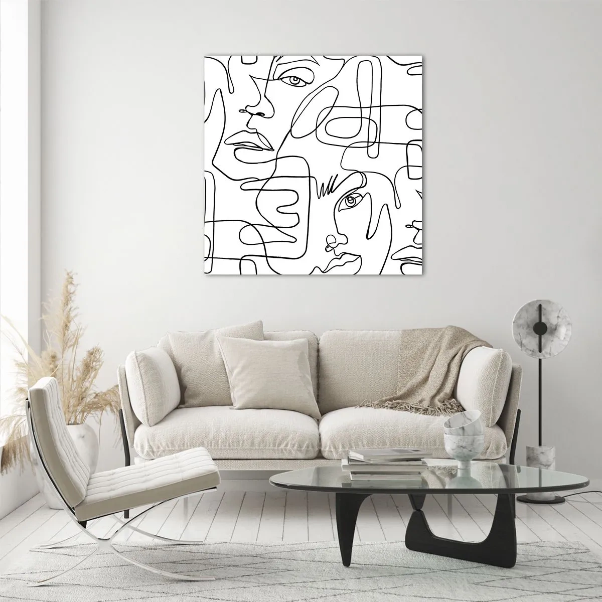 Billede på glas - I sammenfiltrede følelser - 40x40 cm