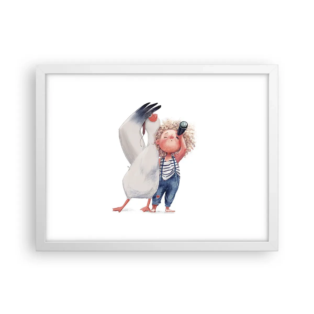 Plakat i hvid ramme - En plan for en fantastisk rejse - 40x30 cm