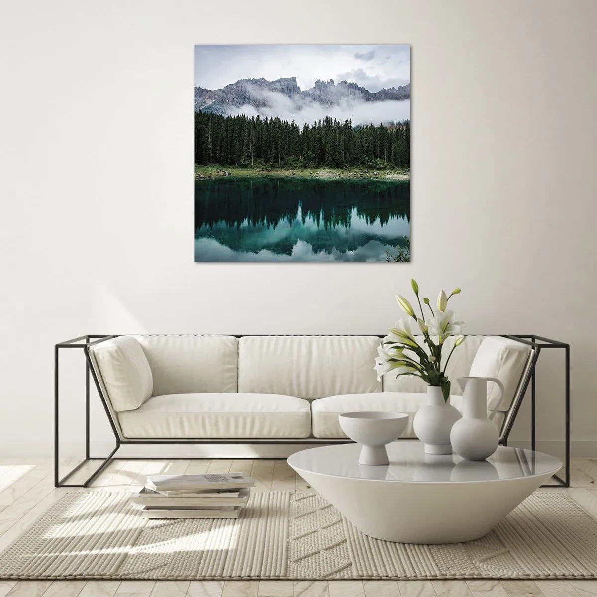 Billede på glas - Hys, tys, lad os ikke vække sovevandet... - 60x60 cm