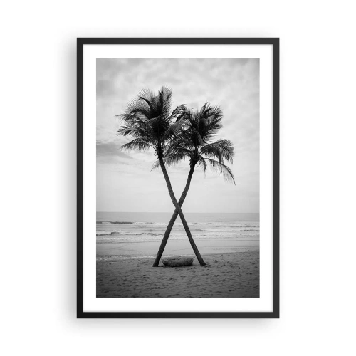 Plakat i sort ramme - Skandinavisk retreat - 50x70cm - Ømt nærvær - Moderne vægdekoration til stue og soveværelse ARTTOR