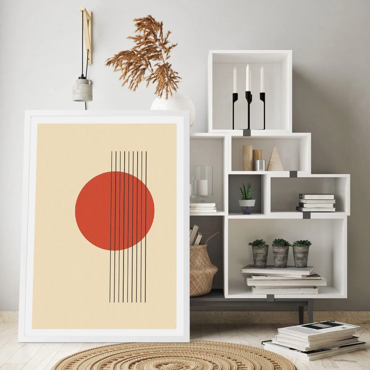 Plakat i hvid ramme - Og så videre - 50x70 cm