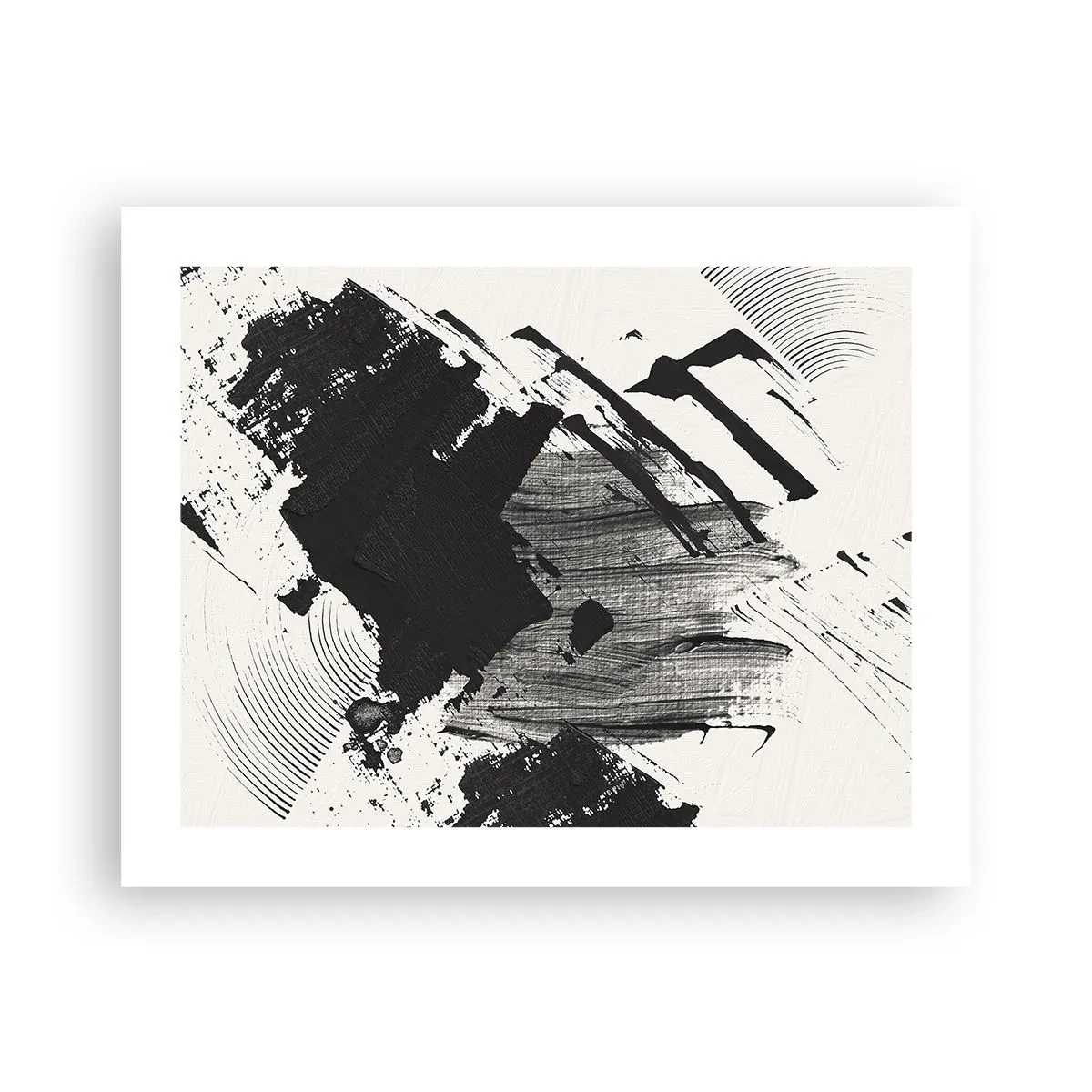 Plakat - Abstraktion - det sortes udtryk - 50x40 cm