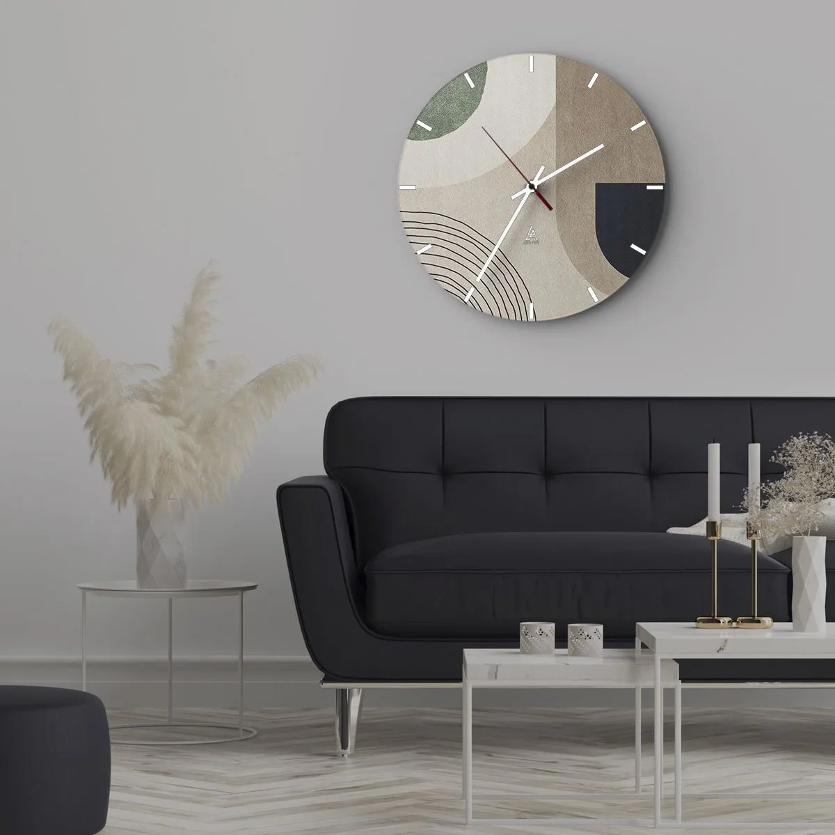 Vægur, Uret - Blidheden i en oval - 40x40 cm