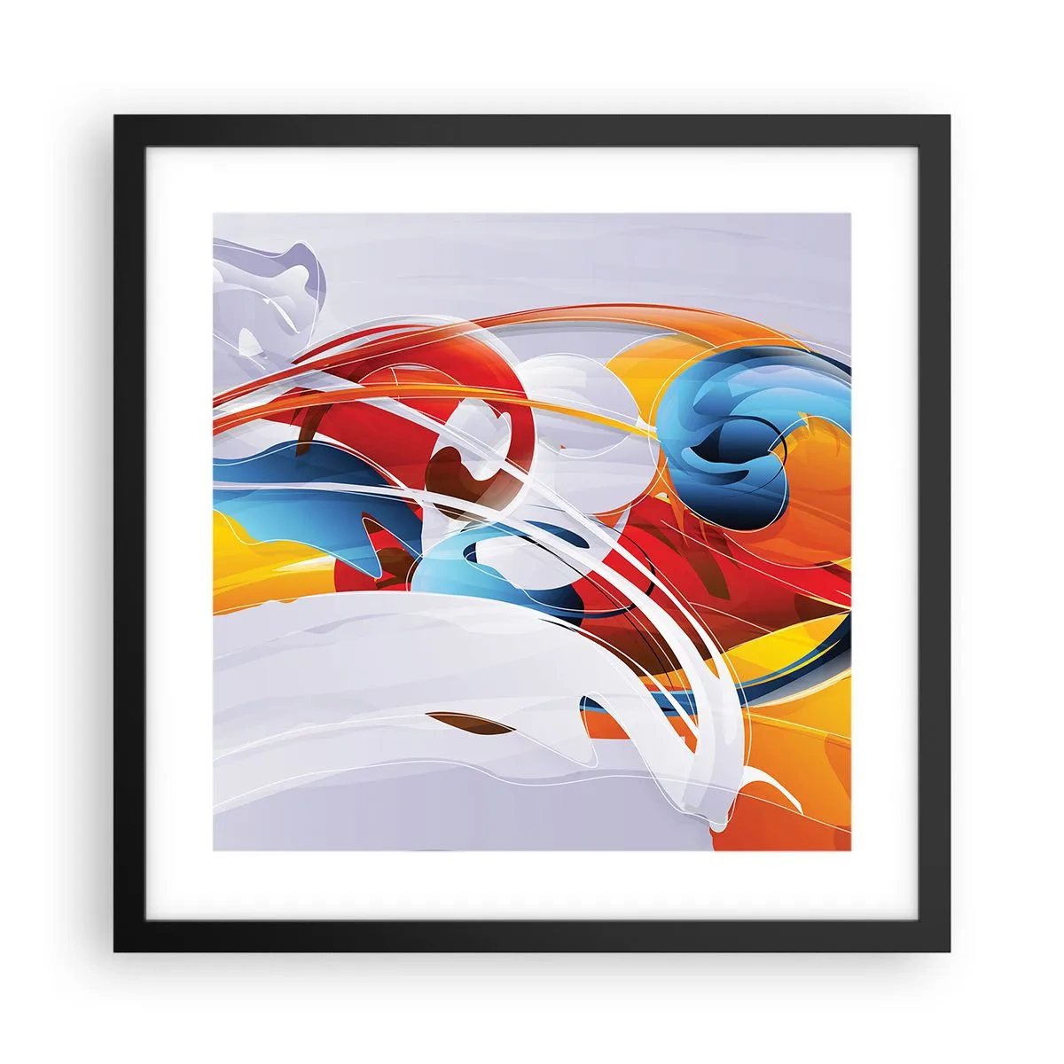 Plakat i sort ramme - Elementernes dans - 40x40 cm