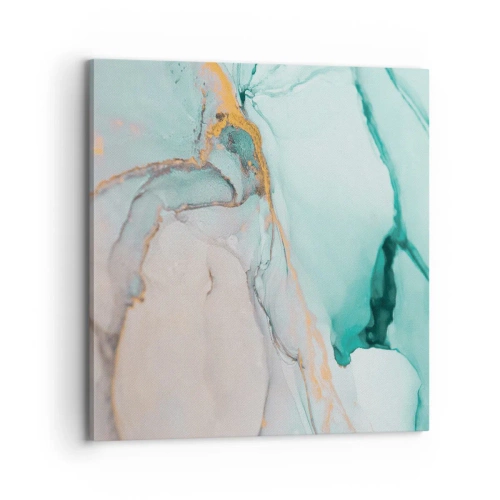 Lærredstryk - Billede på lærred - Dans af former og farver - 70x70 cm