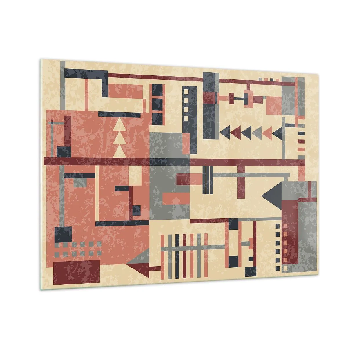 Billede på glas - Kombination af vertikaler og niveauer - 100x70 cm
