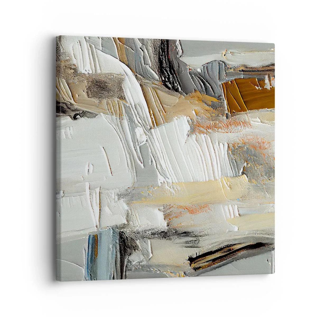 Lærredstryk - Billede på lærred - Farverige lagdelinger - 30x30 cm