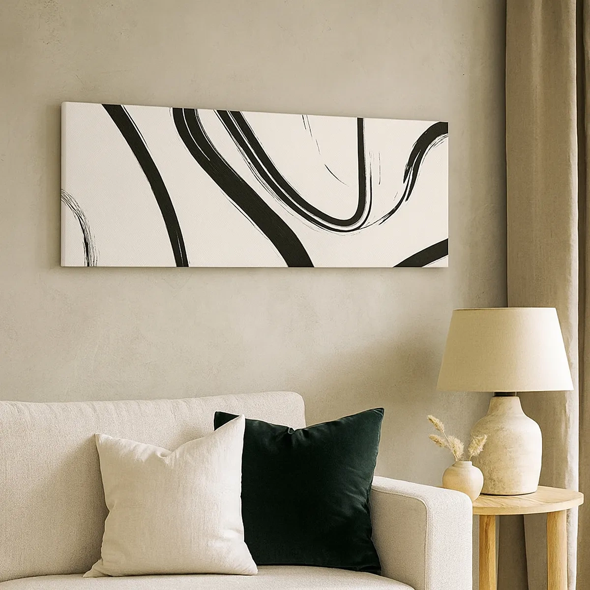 Lærredstryk - Billede på lærred - Sort og hvid fantasifuldhed - 30x30 cm