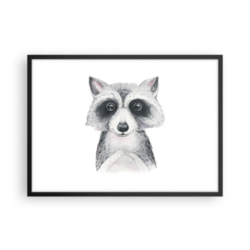 Plakat i sort ramme - Et øjeblik til at trække på skuldrene - 70x50 cm