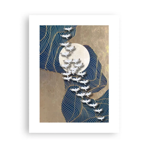 Plakat - Frihed, rejselyst, fællesskab - 30x40 cm