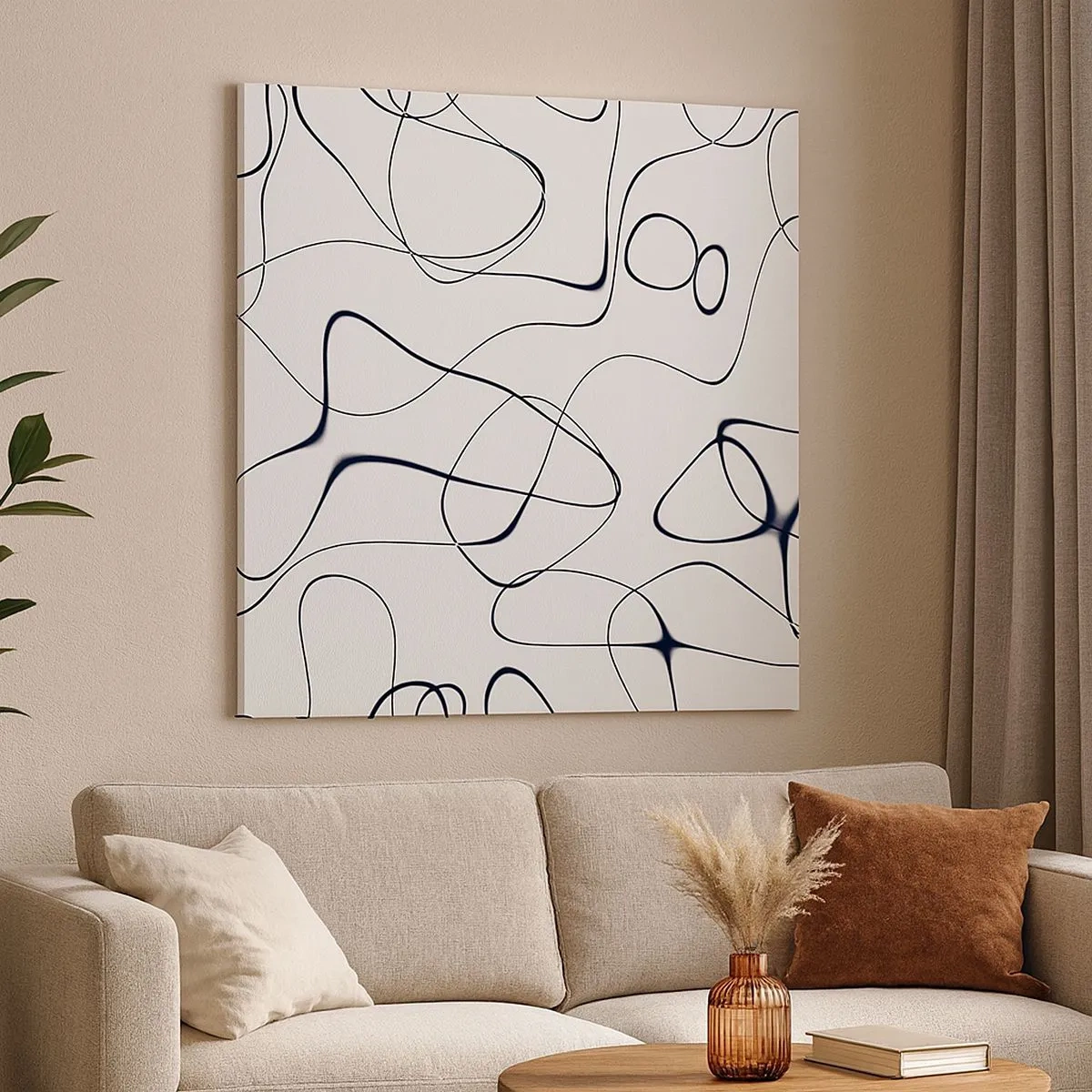 Lærredstryk - Billede på lærred - Livets veje, skæbnens omskiftelser - 30x30 cm