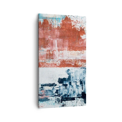 Lærredstryk - Billede på lærred - Abstrakt halvt og halvt - 45x80 cm