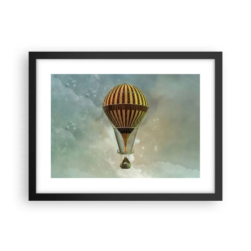 Plakat i sort ramme - Banebrydende flyvninger - 40x30 cm