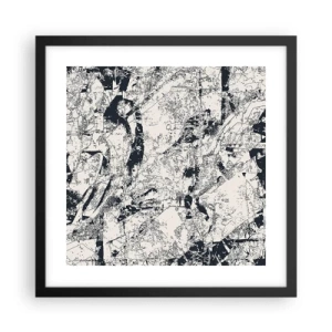 Plakat i sort ramme - Modsætningernes gennemtrængning - 40x40 cm