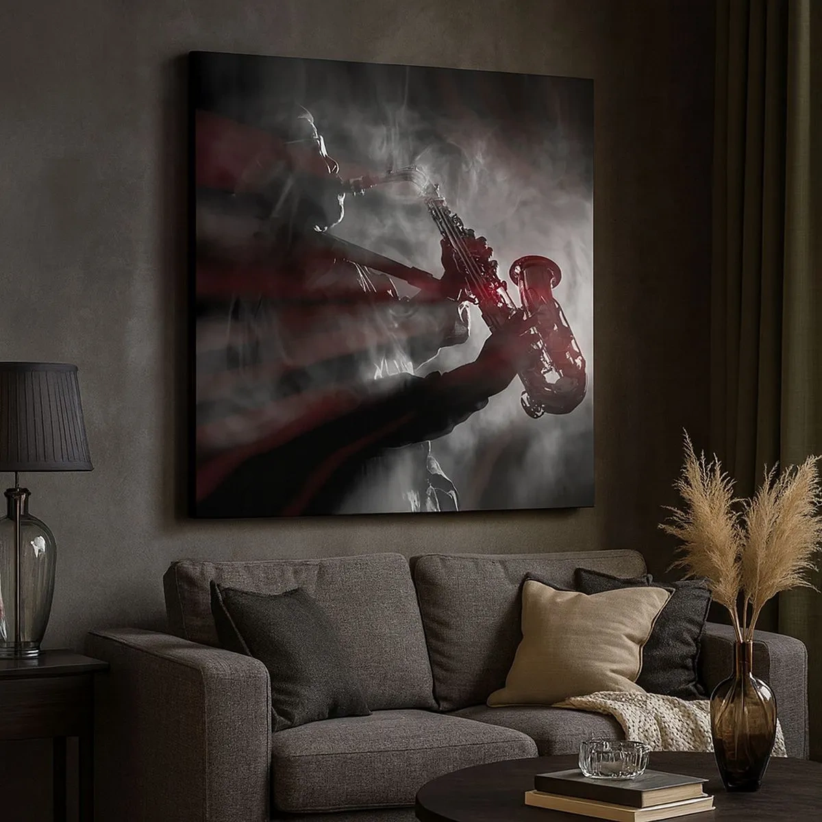 Lærredstryk - Billede på lærred - I jazzens dampe - 30x30 cm