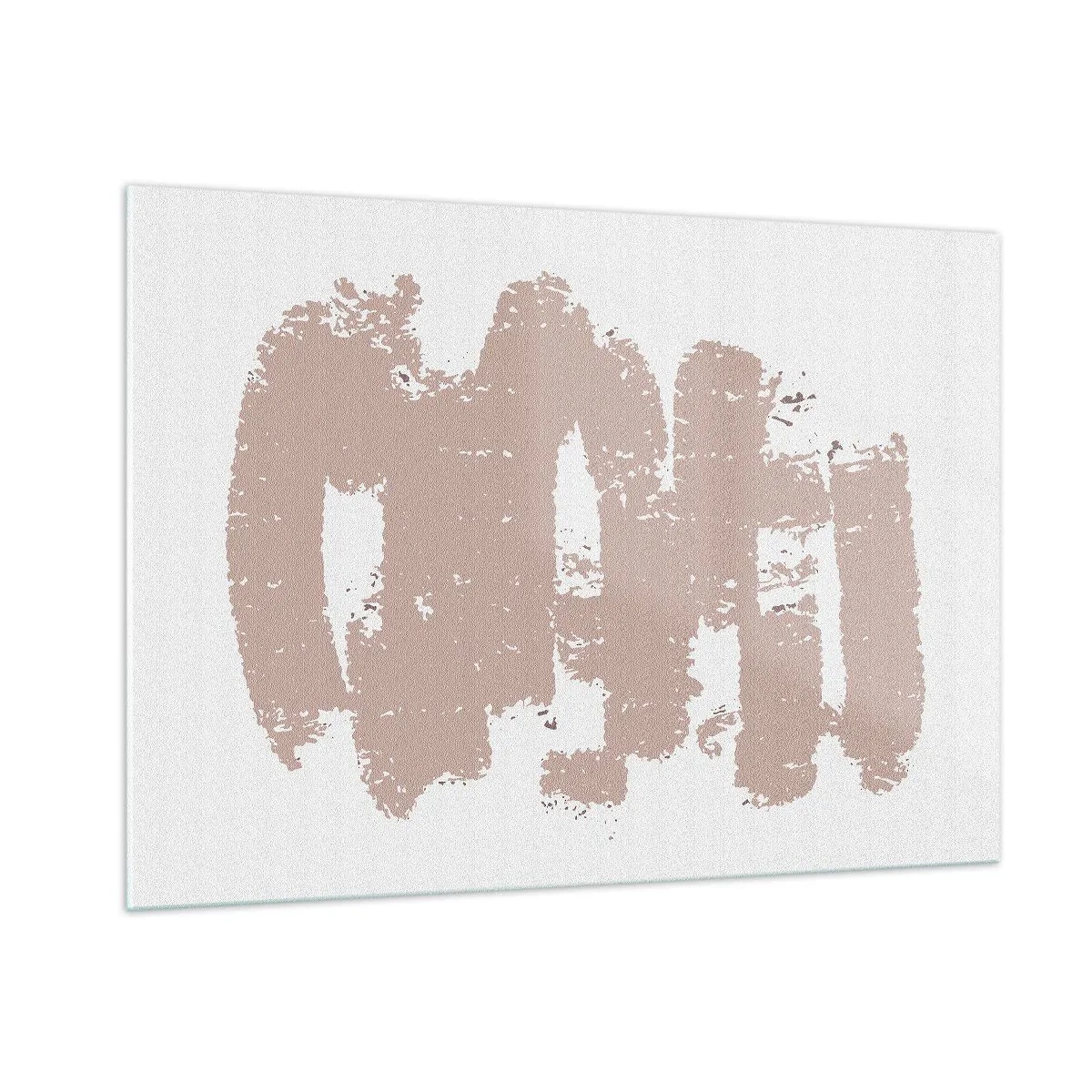 Billede på glas - Abstraktion i sart rosa - 100x70 cm