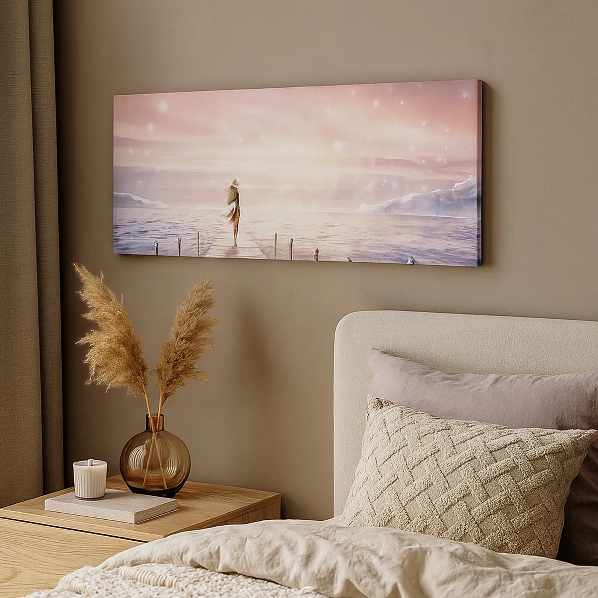 Lærredstryk - Billede på lærred - I lyset af en drøm - 30x30 cm