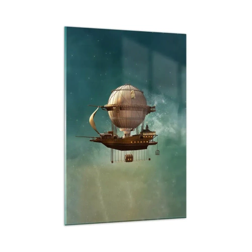 Billede på glas - Jules Verne hilser - 80x120 cm