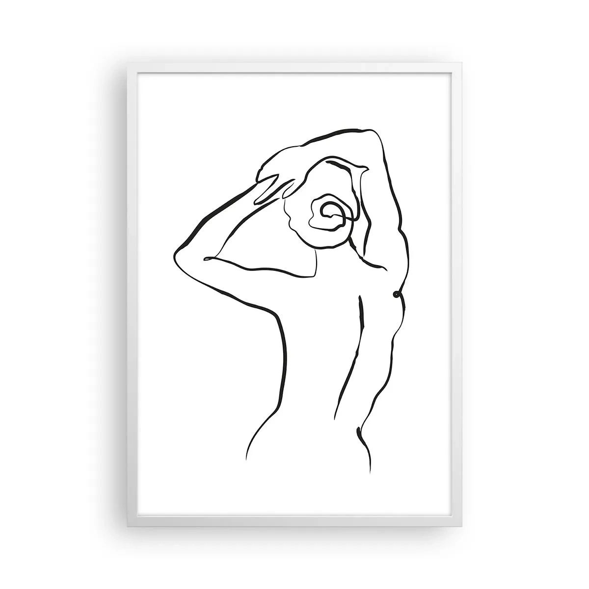 Plakat i hvid ramme - Handling om morgenen - 50x70 cm