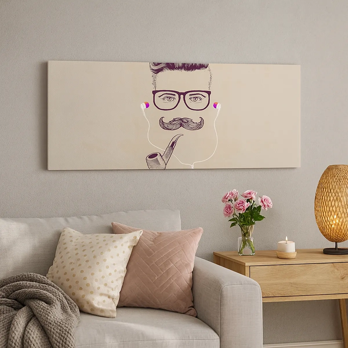 Lærredstryk - Billede på lærred - En rigtig mand? - 30x30 cm