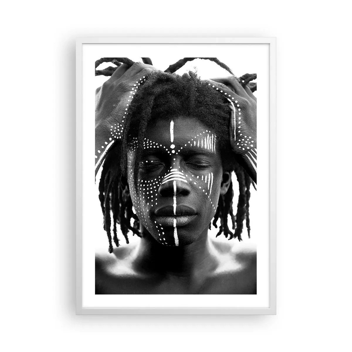 Plakat i hvid ramme - Hvor er du? - 50x70 cm