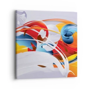 Lærredstryk - Billede på lærred - Elementernes dans - 30x30 cm