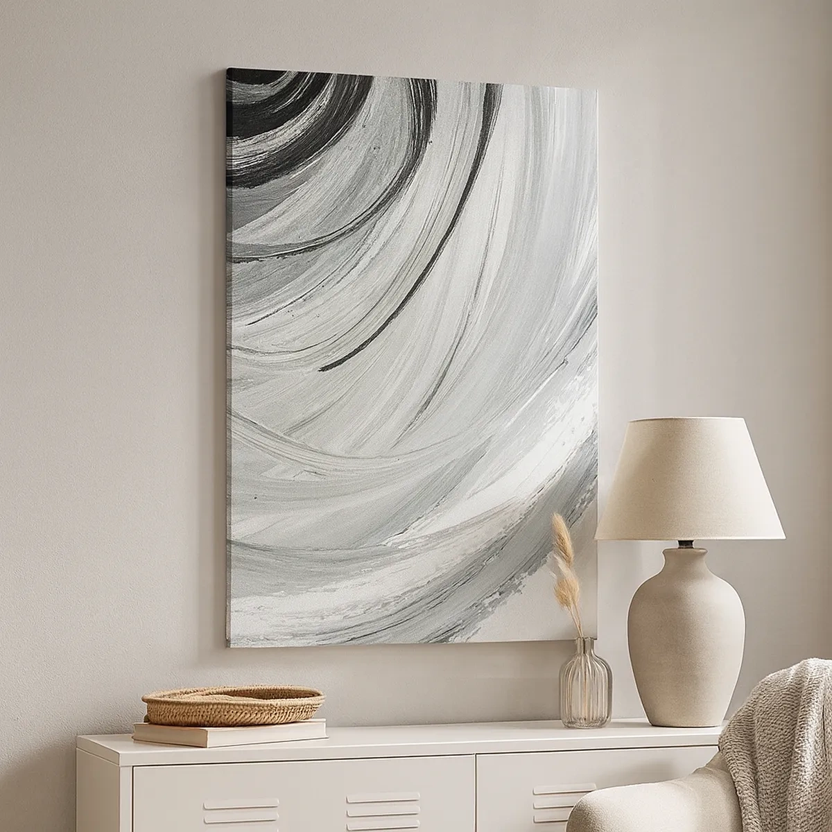 Lærredstryk - Billede på lærred - Orbital komposition - 50x70 cm
