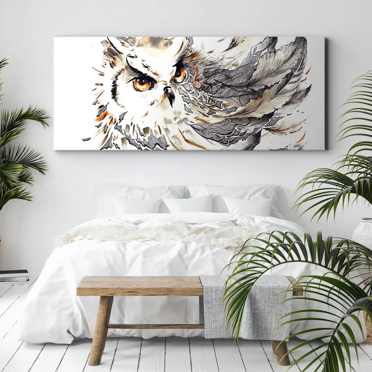 Lærredstryk - Billede på lærred - Hun kom fra den magiske verden - 100x40 cm