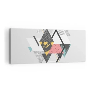 Lærredstryk - Billede på lærred - Variation af trekanter og rhomber - 120x50 cm