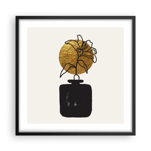 Plakat i sort ramme - Skønhed i balance - 50x50 cm