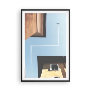 Plakat i sort ramme - Over den urbane labyrint - 61x91 cm