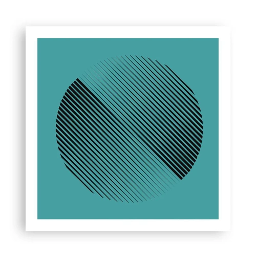 Plakat - Cirklen - en geometrisk variation - 60x60 cm