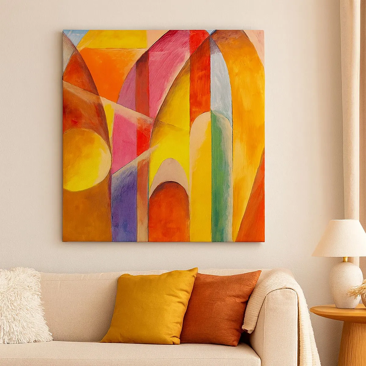 Lærredstryk - Billede på lærred - Solens katedral - 30x30 cm