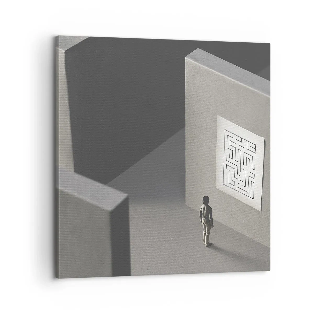 Lærredstryk - Billede på lærred - Men hvor er jeg? - 60x60 cm