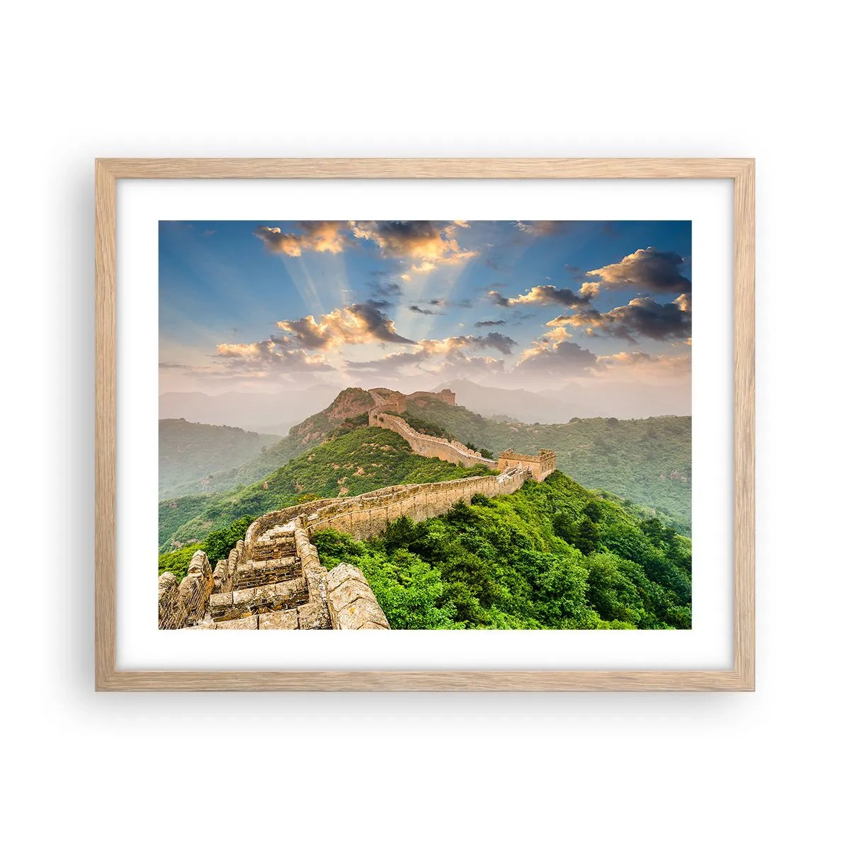 Plakat i ramme af lyst egetræ - Uforanderlig storhed - 50x40 cm