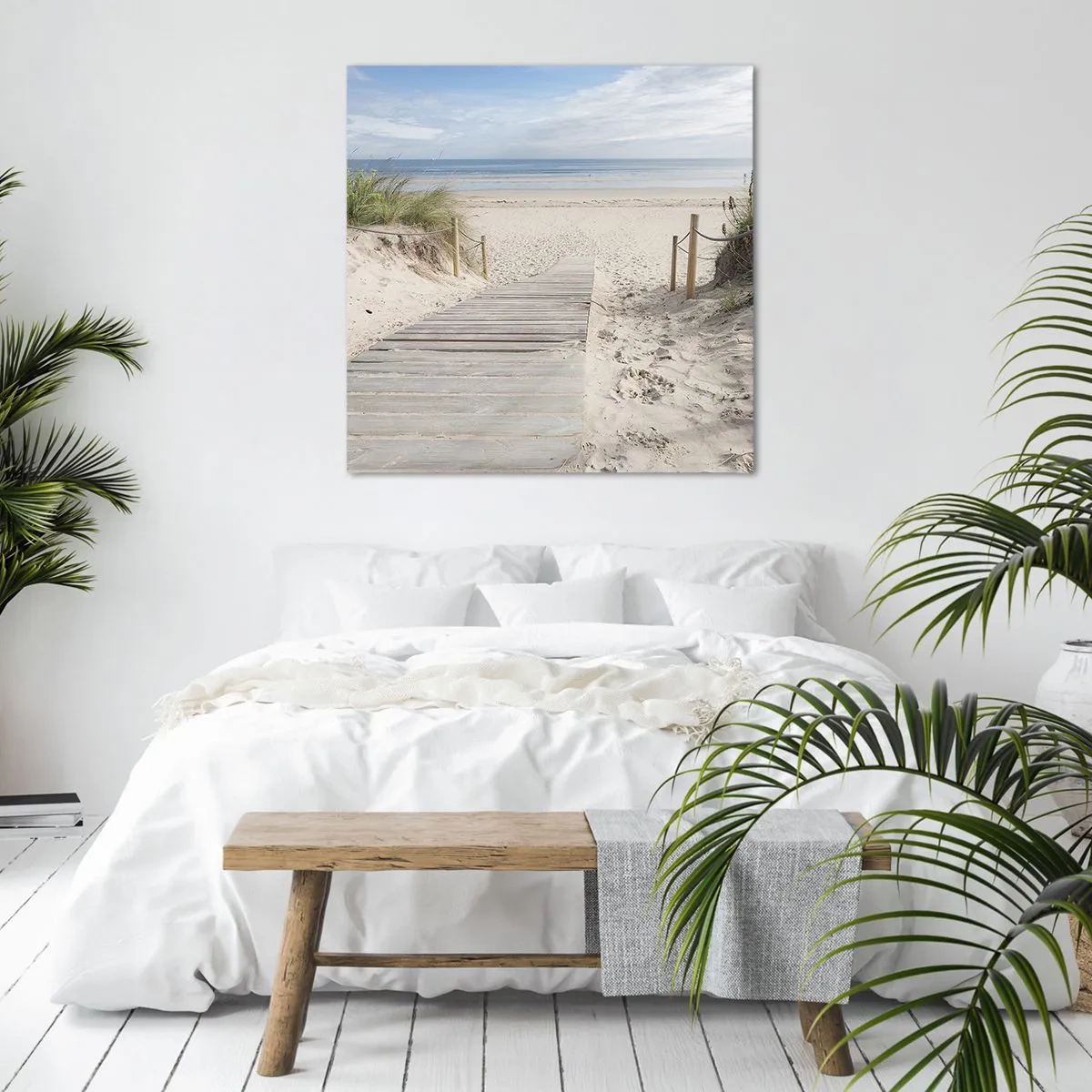 Lærredstryk - Billede på lærred - Ud over horisonten - 40x40 cm