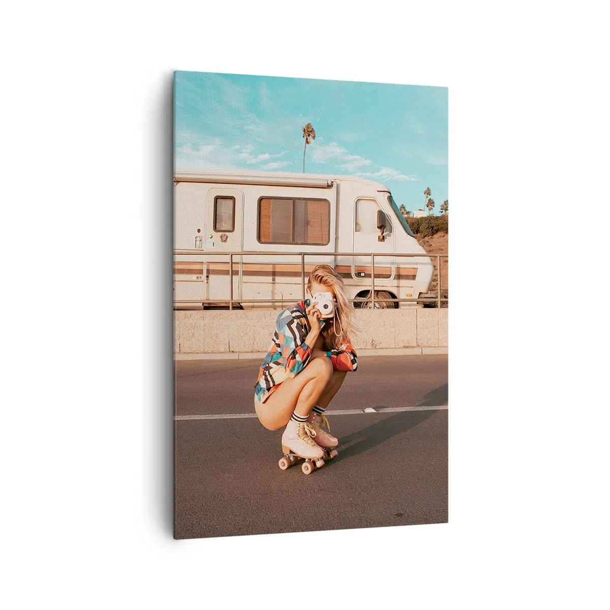 Lærredstryk - Billede på lærred - Smil, tak! - 80x120 cm