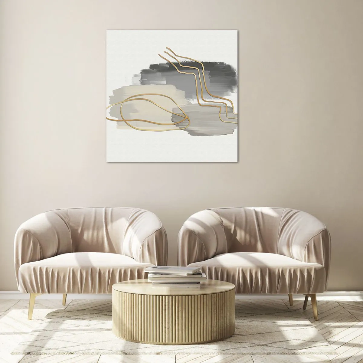 Billede på glas - Vedholdenhed og bevægelse - 50x50 cm