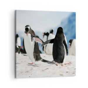 Lærredstryk - Billede på lærred - Danser i sneen - 50x50 cm