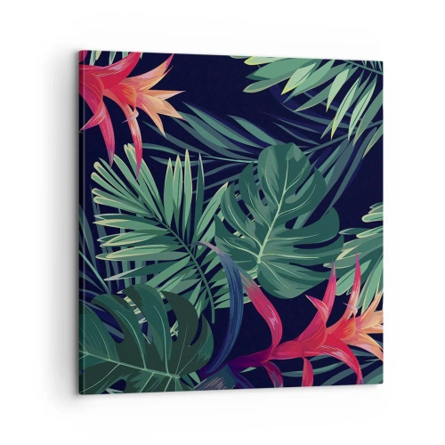 Lærredstryk - Billede på lærred - Brænd i grønt - 60x60 cm