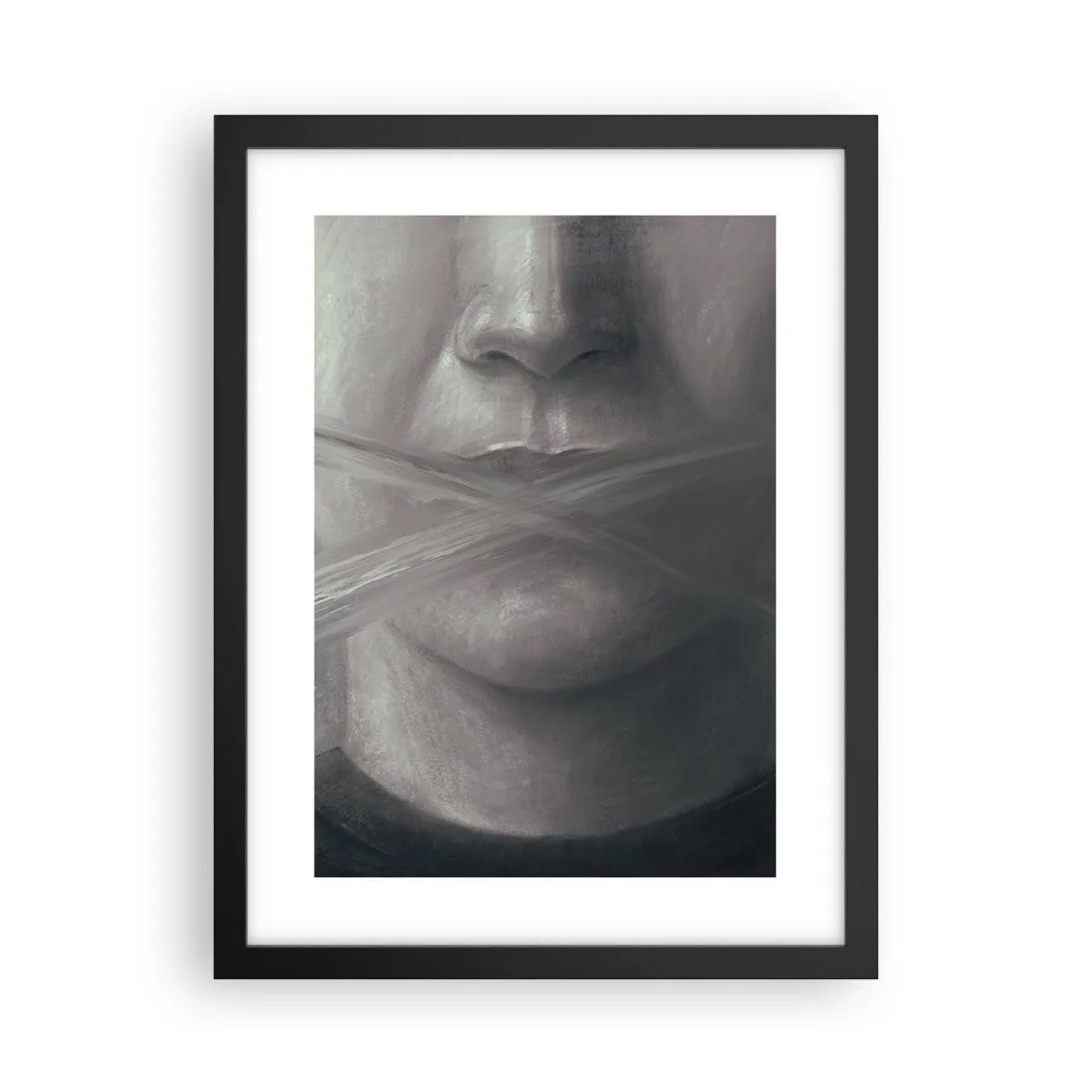 Plakat i sort ramme - Ikke et ord - 30x40 cm