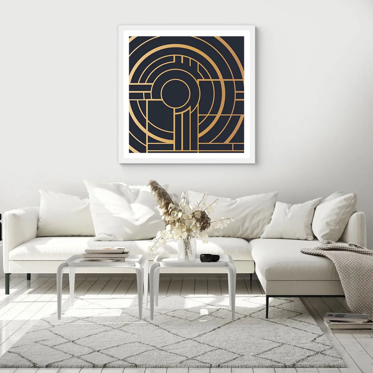 Plakat i hvid ramme - At vende tingene på hovedet - 50x50 cm