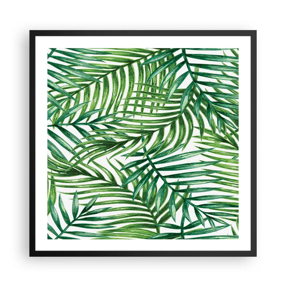 Plakat i sort ramme - Under det grønne baldakin - 60x60 cm