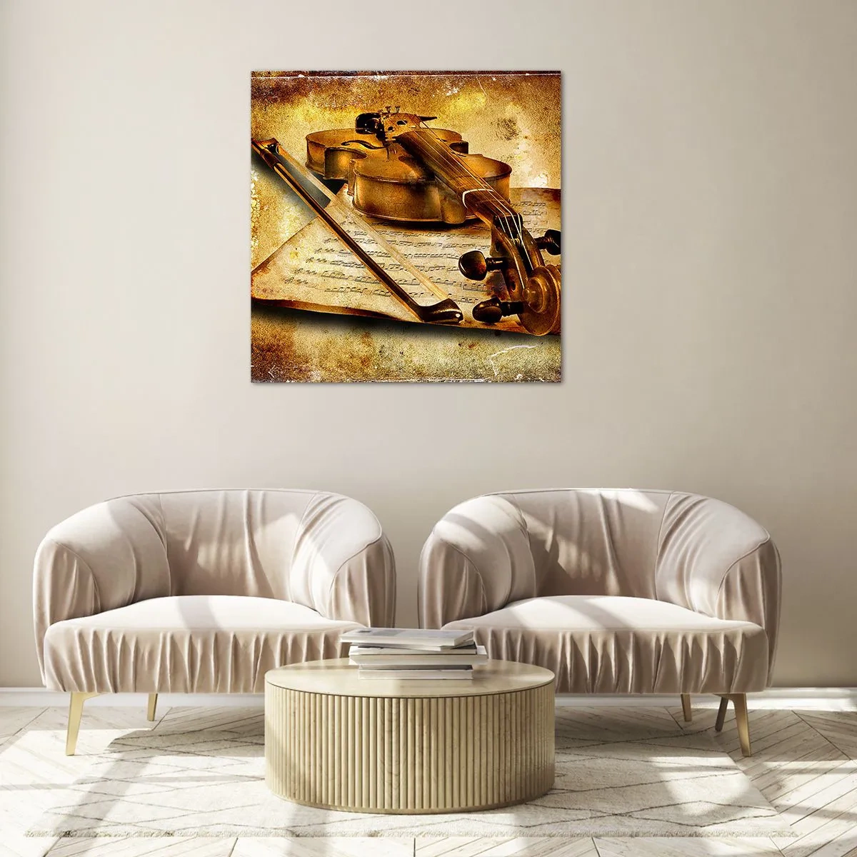 Billede på glas - Virtuos søges omgående - 30x30 cm