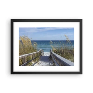 Plakat i sort ramme - I solen, i vinden - 40x30 cm