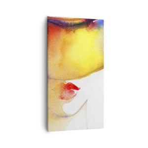Lærredstryk - Billede på lærred - Portræt af en dame    - 55x100 cm