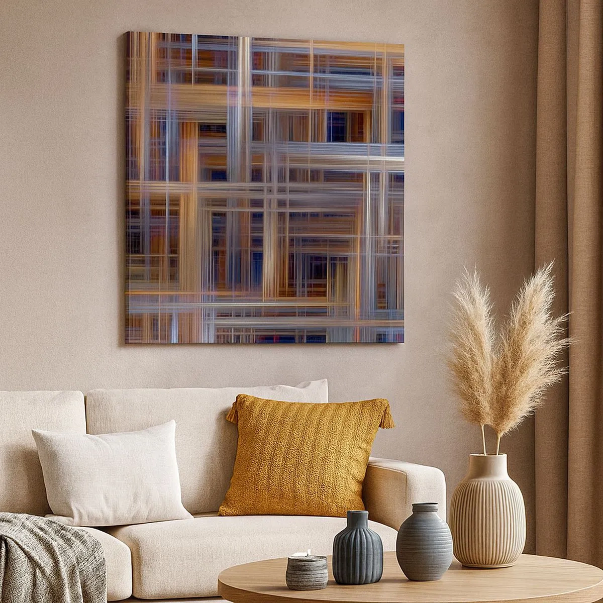 Lærredstryk - Billede på lærred - Vævet af lys - 30x30 cm